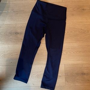 Navy Lululemon Crop Leggings, like new
